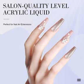 img 3 attached to Saviland 4Oz Professional Acrylic Nail Liquid For Non-Yellowing & Low Odor Acrylic Powder System - Ideal For Nail Salons, Home & DIY Nail Art Supplies