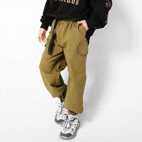 img 2 attached to Loose Fit Hip Hop Kids' Cargo Jogger Pants For Boys And Girls - Perfect For Street Dance