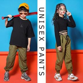 img 3 attached to Loose Fit Hip Hop Kids' Cargo Jogger Pants For Boys And Girls - Perfect For Street Dance