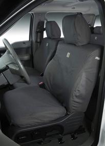 img 1 attached to 🚗 Custom Carhartt Seat Covers for Ford F-150, 1st Row Bucket Seats, Gravel