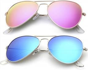 img 4 attached to Experience The Ultimate Style And Protection With KALIYADI Classic Polarized Aviator Sunglasses For Men And Women
