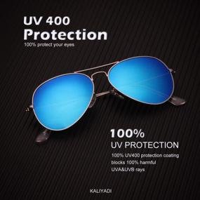img 3 attached to Experience The Ultimate Style And Protection With KALIYADI Classic Polarized Aviator Sunglasses For Men And Women