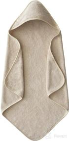 img 4 attached to 🍼 Organic Cotton Baby Hooded Towel | mushie Baby (Fog) - Soft and Safe