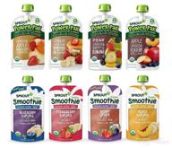 🥦 sprout organic baby food, stage 4 toddler pouches, power pak & smoothie sampler, 4 oz purees 12 count (pack of 1) logo