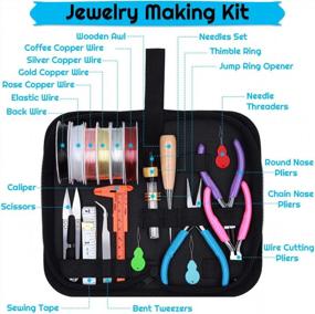 img 3 attached to 1597Pcs Jewelry Making Kit With Pliers, Wire & Accessories - Perfect For Earrings, Necklaces, Bracelets & Repair!