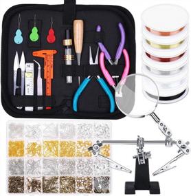 img 4 attached to 1597Pcs Jewelry Making Kit With Pliers, Wire & Accessories - Perfect For Earrings, Necklaces, Bracelets & Repair!