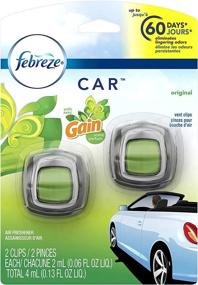 img 4 attached to 🚗 Gain Original Febreze Car Vent Clips Air Freshener - 2 count