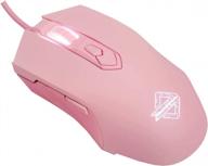 розовая легкая игровая мышь с rgb-подсветкой - программируемые 7 кнопок, эргономичная usb-мышь со светодиодной подсветкой, геймерская мышь, компьютер, ноутбук, пк (обновлено) логотип