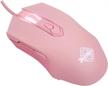 pink rgb lightweight gaming mouse - programmable 7 buttons, ergonomic led backlit usb gamer mice computer laptop pc (renewed) logo
