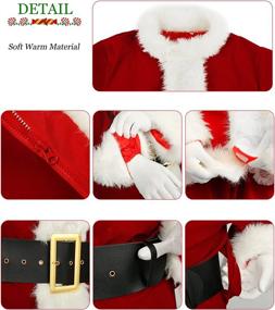 img 2 attached to Men'S Burgundy Santa Claus Costume For Christmas - Adult Santa Suit Outfit