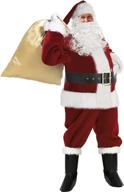 мужской бордовый костюм санта-клауса на рождество - костюм санта-клауса для взрослых логотип