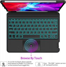 img 2 attached to Enhance Your IPad Experience With The IPad Pro 11 Inch 2021 Case With Keyboard - Backlight, Touchpad, And Magic Keyboard For IPad Air 4 10.9 Inch And IPad Pro 11 (3Rd/2Nd/1St Gen) - Blue