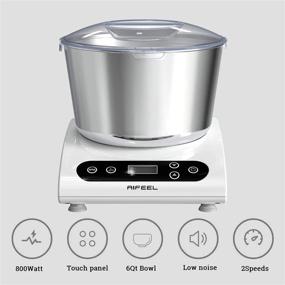 img 2 attached to Effortlessly Mix And Knead Dough With Aifeel'S 800W Electric Kitchen Mixer Maker