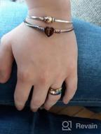 img 1 attached to VQYSKO Stainless Girls' Jewelry: Personalized Initial Engraved Bracelet review by Tina Cruz