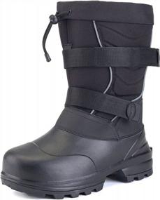 img 4 attached to Silentcare Men'S Black Winter Snow Boots - Waterproof, Insulated With Removable Liner And Snow Collar (Size 8M) - Ideal For Cold-Weather