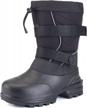 silentcare men's black winter snow boots - waterproof, insulated with removable liner and snow collar (size 8m) - ideal for cold-weather logo