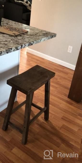 img 1 attached to Boraam 24-Inch Sonoma Bar Stool, Storm Grey Wire-Brush Finish review by Nathan Byard