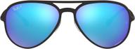 🕶️ rb4320ch chromance polarized sunglasses by ray ban for men's accessories logo