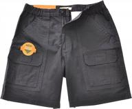 savane men's upf 30 comfort hiking cargo shorts w/tech pocket (38, dark grey) logo