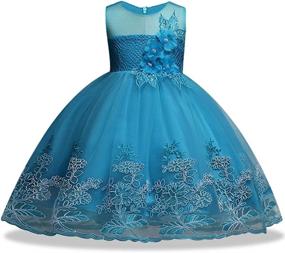 img 3 attached to 👗 KISSOURBABY Sleeveless Princess Bridesmaid Dresses for Girls' Special Occasions