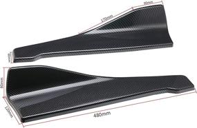 img 1 attached to Aishun Dtouch Rear Bumper Lip Lower Corner Valance Covers Splitter Spoilers (6048#Carbon)