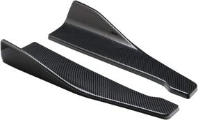 img 3 attached to Aishun Dtouch Rear Bumper Lip Lower Corner Valance Covers Splitter Spoilers (6048#Carbon)