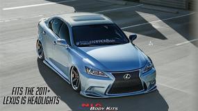 img 1 attached to 🚗 Nia Auto Design: Lexus NIA Eyelids for IS, IS F-Sport, IS250, IS350, IS-F 2011-2013 – Compatible with V-Land Headlights, Easy Install, ABS + PC Plastic Injection, Made in The USA (Raw Black)