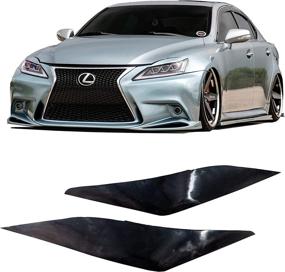 img 4 attached to 🚗 Nia Auto Design: Lexus NIA Eyelids for IS, IS F-Sport, IS250, IS350, IS-F 2011-2013 – Compatible with V-Land Headlights, Easy Install, ABS + PC Plastic Injection, Made in The USA (Raw Black)