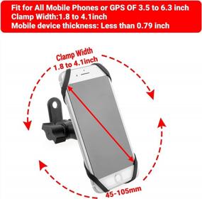 img 1 attached to GUAIMI Motorcycle Phone Mount, Phone Holder Bracket Rearview Mirror Mount For FZ8 10-14 Z750 04-12 Z800 13-16 Z1000 10-18 Z250 13-16 Z300 15-18 Z125 16-18