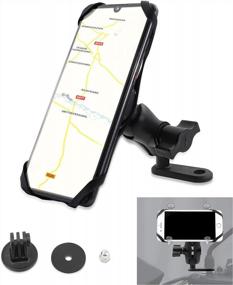 img 4 attached to GUAIMI Motorcycle Phone Mount, Phone Holder Bracket Rearview Mirror Mount For FZ8 10-14 Z750 04-12 Z800 13-16 Z1000 10-18 Z250 13-16 Z300 15-18 Z125 16-18