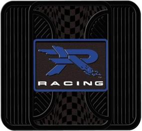 img 1 attached to 🚗 Plasticolor Blue R Racing Rear Seat Utility Mat for Car, Truck, and SUV