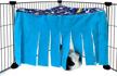 fulue cage decorations for guinea pigs ferret, corner fleece forest hideaway for guinea pigs, ferrets, chinchillas, rats, bunny & other small animals without metal fences(blue) logo