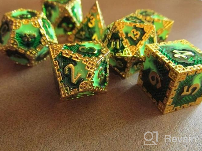 img 1 attached to Enhance Your RPG Experience With UDIXI Metal DND Dice Set - 7PCS Polyhedral Dragon D N D Dice For Dungeons And Dragons review by Ivan Gee