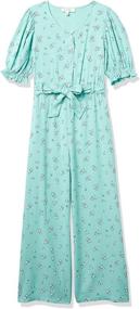 img 3 attached to Jessica Simpson Girls Romper Teaberry Girls' Clothing ~ Jumpsuits & Rompers