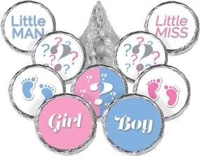 img 4 attached to Gender Reveal Party Stickers - 180 Labels For Baby Shower Favors