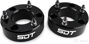 img 3 attached to 🚚 Street Dirt Track 2" Front Leveling Lift Kit - Black Billet Strut Spacers for 2004-2022 Nissan Titan and 2004-2015 Nissan Armada 2WD 4WD