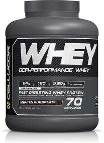 img 3 attached to Cellucor COR-Performance Protein Powder Molten Chocolate 5Lb Low Fat Post Workout Muscle Growth Drink For Men & Women 70 Servings Gluten Free