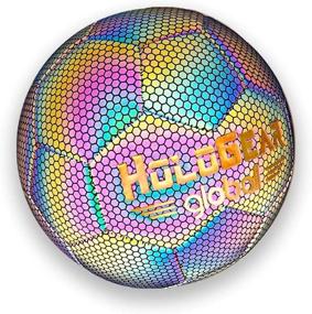 img 4 attached to HoloGear™ Reflective Soccer Ball With Holographic Glow - Light Up Camera Flash For Night Games - Perfect Toy For Kids, Boys And Girls - Multi-Color Glow - Great For Hoop Gifts And Toys