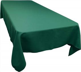 img 2 attached to Forest Green Premium Rectangle Tablecloth - Overstocked At TableLinensforLess (32"X114")
