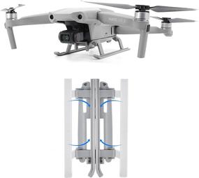 img 4 attached to Heightened Foldable Landing Gear Kit For DJI Air 2S/Mavic Air 2 - TOMAT Extended Legs For Improved Aerial Photography