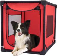 large portable kennel for pets - indoor & outdoor crate by sport pet логотип