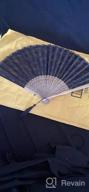 img 1 attached to Vintage Bamboo Wood Silk Folding Hand Fan For Women - Amajiji HBSY (23Cm) (003) review by Larry Boyd