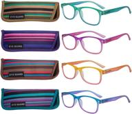 eyeguard 4 pack reading glasses for women fashion colorful gradient readers logo