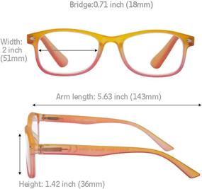 img 2 attached to EYEGUARD 4 Pack Reading Glasses For Women Fashion Colorful Gradient Readers