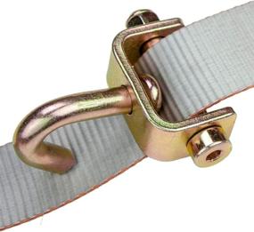 img 1 attached to 🚚 VULCAN Autohauler Car Tie Down - Rolling Idler 3-Cleat - 120 Inch - 4 Pack - Silver Series - 3,300 lb Safe Working Load: Secure Vehicle Transportation Solution