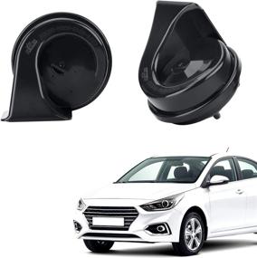 img 3 attached to 🐌 Hyundai Compatible Waterproof Snail Horn: 12V, 110-125db High/Low Tune - With Two Pairs of Horn Plugs