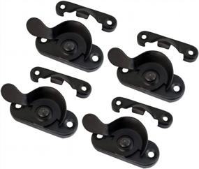 img 1 attached to QCAA Steel Window Sash Lock CTC 2 Matte Black 4 Pack Made In Taiwan SEO Optimized