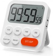 99 hour digital kitchen timer w/ large lcd display & loud alarm - liorque magnetic count up countdown timer logo