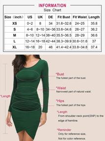 img 1 attached to Missufe Women'S Long Sleeve Fall Casual Sundress Tulip Ruched Bodycon Short Dress