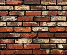 img 4 attached to 18"X120" Rust Red Brick Wallpaper - 3D Easily Removable Self-Adhesive Home Decoration